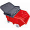 Couvercle pour chariot basculant et conteneur basculant asecos 750 l, polyéthylène, gris