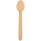 Couverts jetables Papstar Pure, cuillère, L 157 mm, biodégradable, en bois de bouleau certifié FSC®, brun clair, 100 pièces