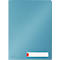 Couverture transparente Leitz® Cosy Privacy, opaque, A4, jusqu'à 40 feuilles, 3 compartiments et étiquette, 3 pièces, bleu