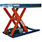Orange scissor lift with blue borders. It says "Elma-Lift" and "MAX 500 KG".