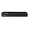 Schwarzer Router mit blauen und grünen LED-Lichtern. Darunter das Logo von Cradlepoint.