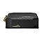 Schwarzer Router mit "cradlepoint" Aufdruck. Goldfarbene Anschlüsse an der Seite.