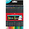 Crayons de couleur Faber-Castell Black Edition, bois noir, forme triangulaire, couleur assortie, étui de 36 pièces