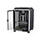 Creality K1C 3D-Drucker mit offener Glastür und gedrucktem Objekt auf der Druckplatte.