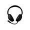 Schwarzes Over-Ear-Headset mit ausziehbarem Mikrofon vor weißem Hintergrund.