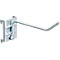 Crochet pour parois perforées WFI, incliné, pour plaques perforées avec dimensions de trous 9 x 9 mm &amp; distance entre les trous 38 m, L 100 mm, acier, 5 pièces