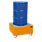 Cubeta BAUER AW-1/PE, con rejilla, 200 l, ancho 815 x fondo 815 x alto 470 mm, naranja