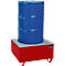 Cubeta BAUER AW-1/PE, con rejilla, 200 l, ancho 815 x fondo 815 x alto 470 mm, rojo