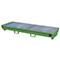 Cubeta colectora BAUER AM-4/B, con rejilla, acero, 233 l, An 2400 x P 800 x Al 285 mm, verde