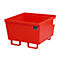 Cubeta colectora BAUER AO-1, acero, 229 l, An 800 x P 800 x Al 545 mm, rojo