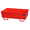 Cubeta colectora BAUER AO-2, acero, 246 l, An 1200 x P 800 x Al 415 mm, rojo