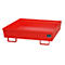 Cubeta colectora BAUER AO-4/A, acero, 280 l, An 1200 x P 1200 x Al 335 mm, rojo