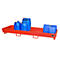 Cubeta colectora BAUER AO-4/B, acero, 280 l, An 2400 x P 800 x Al 285 mm, rojo