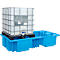 Cubeta colectora de PE Bauer tipo WP, con superficie de apoyo, IBC, variante WP 2/11