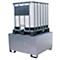 Cubeta colectora IBC CEMO GS1, acero, volumen de recogida 1000 l, galvanizado, L 1350 x An 1250 x Al 760 mm