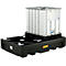 Cubeta colectora IBC, polietileno, 1100 l, 3000 kg, accesible con transpaleta