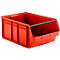 Cubo de almacenamiento abierto con barra de transporte SSI Schäfer LF 743 Polipropileno, L 715 x An 470 x Al 300 mm, 74 l, rojo