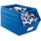 Cubo de almacenamiento abierto Schäfer Shop Select, con barra de transporte, L 550 x An 307 x Al 298 mm, 40 l, 150 kg, acero, RAL 5015 (azul cielo)