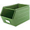 Cubo de almacenamiento abierto Schäfer Shop Select, con barra de transporte, L 550 x An 307 x Al 298 mm, 40 l, 150 kg, acero, RAL 6011 (verde resada)