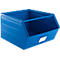 Cubo de almacenamiento abierto Schäfer Shop Select, con barra de transporte, L 550 x An 458 x Al 300 mm, 60 l, 130 kg, acero, RAL 5015 (azul cielo)