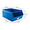 Cubo de almacenamiento abierto Schäfer Shop Select, con barra de transporte, L 732 x An 459 x Al 300 mm, 84 l, 180 kg, acero, RAL 5015 (azul cielo)