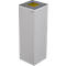 Cubo de basura Alicante, 45 l, autoextinguible, blanco/aluminio