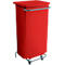 Cubo de basura Conticolor, con pedal, capacidad 110 l, rojo