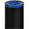 Cubo de basura de seguridad Grisu Color, 50 l, negro/azul