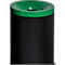 Cubo de basura de seguridad Grisu Color, 50 l, negro/verde