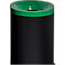 Cubo de basura de seguridad Grisu Color, 90 l, negro/verde