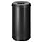 Cubo de basura, para uso interior, volumen 30 l, tapa autoextinguible, Ø 335 x H 470 mm, acero con recubrimiento de polvo, negro/negro
