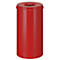 Cubo de basura, para uso interior, volumen 30 l, tapa autoextinguible, Ø 335 x H 470 mm, acero con recubrimiento de polvo, rojo/rojo