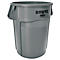 Cubo de basura Rubbermaid Brute, 166,5 l, redondo, bloqueador de rayos UV, L 612 x A 717 x H 796 mm, polietileno, gris