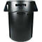Cubo de basura Rubbermaid Brute, 166,5 l, redondo, bloqueador de rayos UV, L 612 x A 717 x H 796 mm, polietileno, negro