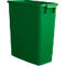 Cubo de basura sin tapa, 60 l, verde