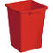 Cubo de basura sin tapa, 90 l, rojo