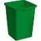 Cubo de basura sin tapa, 90 l, verde