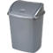 Cubo de basura Vepa Bins, volumen 26 l, con tapa, rectangular, L 272 x A 352 x A 480 mm, plástico, gris