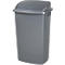 Cubo de basura Vepa Bins, volumen 50 l, con tapa, rectangular, L 315 x A 400 x H 680 mm, plástico, gris