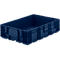 Cubo para apilar piezas pequeñas R-KLTR-KLT 6415, polipropileno, ancho 600 x fondo 400 x alto 148 mm, hasta 20 kg, azul zafiro