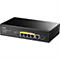 Schwarzer Cudy 5-Port Gigabit PoE++ Switch mit SFP-Slot auf weißem Hintergrund.