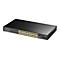 Schwarzer Cudy 24-Port Gigabit PoE+ Netzwerk-Switch mit 2 SFP-Ports vor weißem Hintergrund.