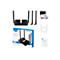 Cudy LT500D 4G LTE Router Set mit Router, abnehmbaren Antennen, Netzteil, Ethernet-Kabel und Kurzanleitung.