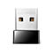 Kompakter, silberner USB-WLAN-Adapter mit schwarzem Gehäuseteil und Aufschrift Model: WU650.