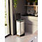 Curver Decobin Duo pedaalemmer, 2 x 23 liter, 70 % gerecycled kunststof, metaallook, B 390 x D 290 x H 720 mm, zilver/zwart