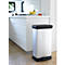 Curver Decobin Duo pedaalemmer, 2 x 23 liter, 70 % gerecycled kunststof, metaallook, B 390 x D 290 x H 720 mm, zilver/zwart