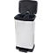 Curver Decobin Duo pedaalemmer, 2 x 23 liter, 70 % gerecycled kunststof, metaallook, B 390 x D 290 x H 720 mm, zilver/zwart