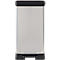 Curver Decobin Duo pedaalemmer, 2 x 23 liter, 70 % gerecycled kunststof, metaallook, B 390 x D 290 x H 720 mm, zilver/zwart