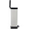 Curver Decobin Duo pedaalemmer, 2 x 23 liter, 70 % gerecycled kunststof, metaallook, B 390 x D 290 x H 720 mm, zilver/zwart