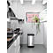 Curver Decobin Duo pedaalemmer, 2 x 23 liter, 70 % gerecycled kunststof, metaallook, B 390 x D 290 x H 720 mm, zilver/zwart